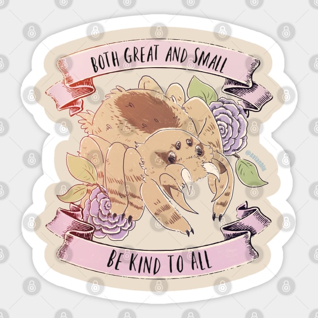 Be Kind to All -- Spider Edition Sticker by Avianblu